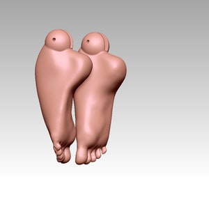 3pairs foots 3d model foot for bjd doll STL file for 3d printing