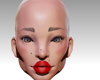 3d model BJD doll head STL file