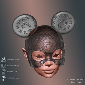 3d model mask for bjd doll STL file for 3d printing