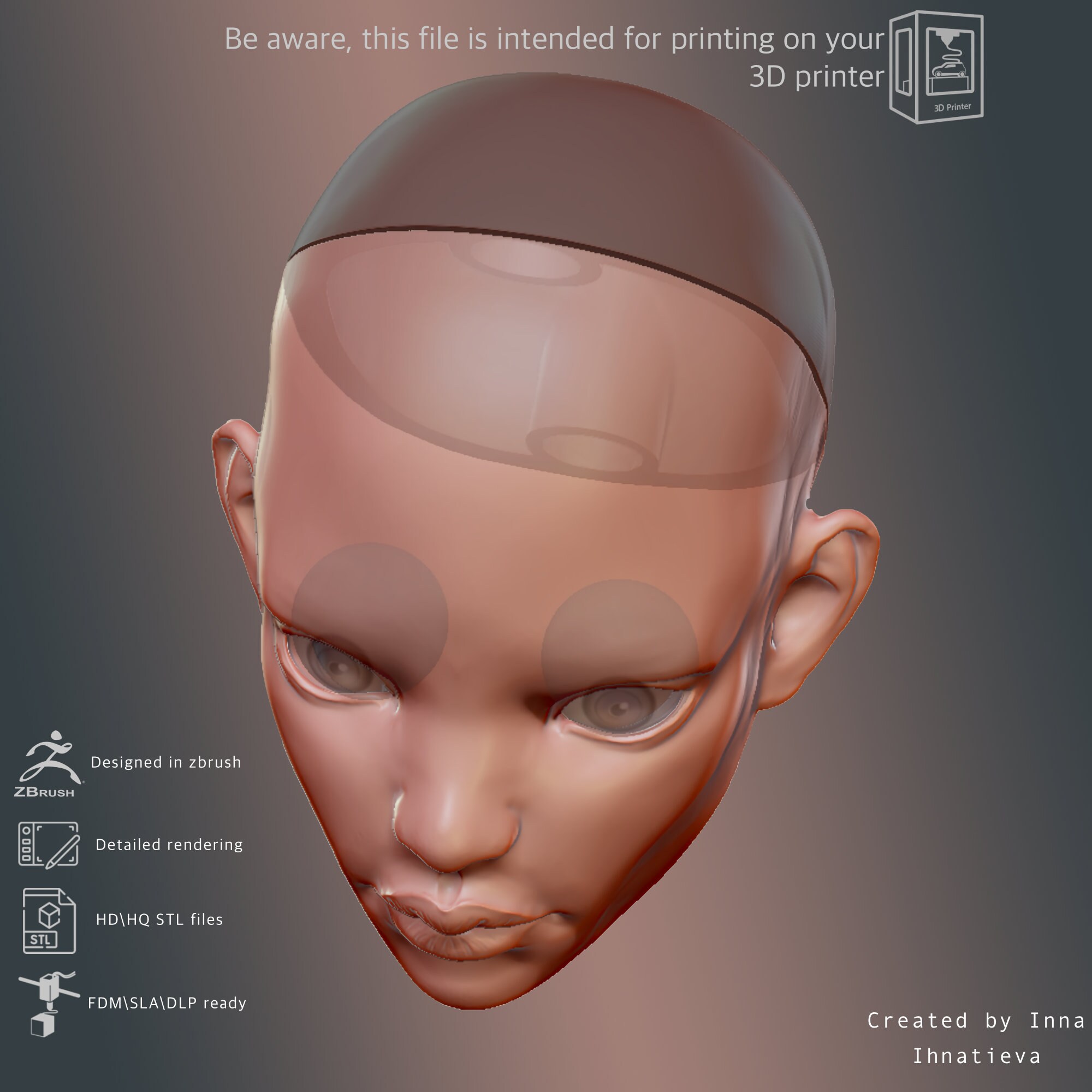 3d Model BJD Doll Head STL File for 3d Printing - Etsy