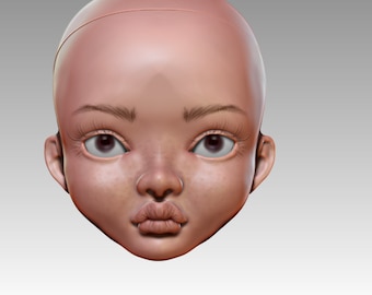 3d model STL file head BJD  doll