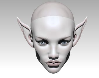 Elf BJD Doll Head 3D Model | Printable STL Files via PDF Download