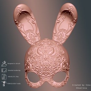 3d model mask for bjd doll STL file for 3d printing