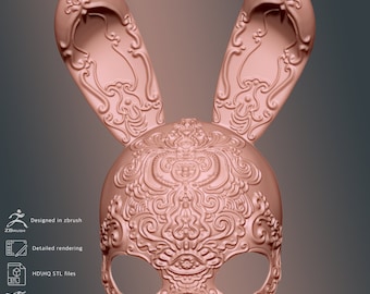 BJD-docka Kaninmask 3D-modell | Utskrivbar STL ZIP-nedladdning
