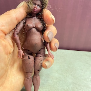 1/12 BJD doll plus size miniature doll dollhouse 14cm