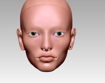 Cabeça de boneca BJD masculina Modelo 3D