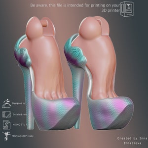 3D model Doll High Heels | Custom Platform Shoes for Dolls | Designer Footwear for Doll Collectors