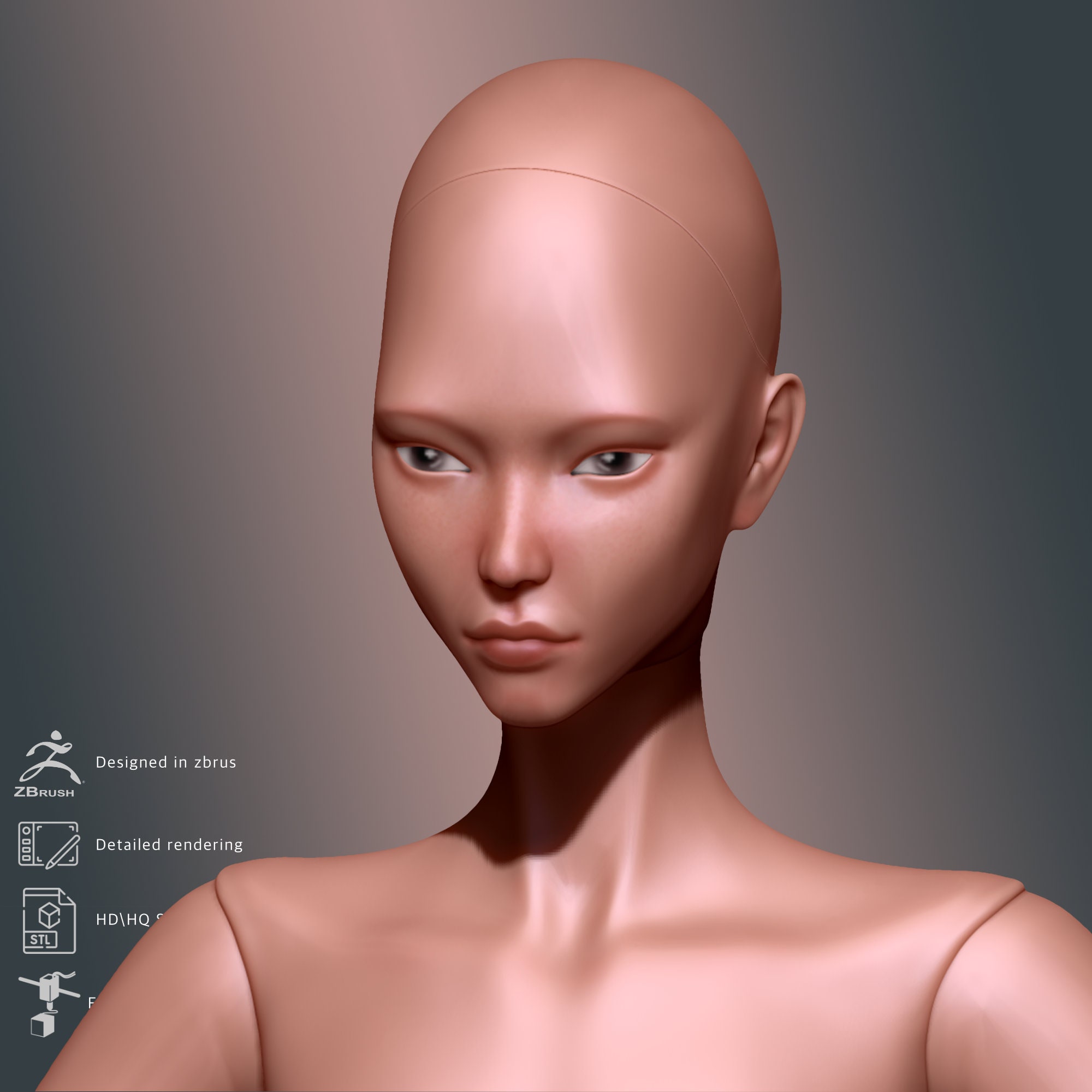 Stl File 3d Model Bjd Doll for 3d Printing - Etsy