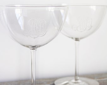 Pair of Vintage Champagne Saucers