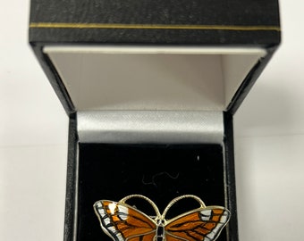 Norwegian enamelled butterly brooch