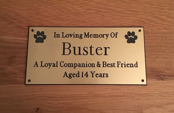 brass memorial plaques for pets