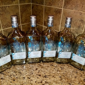 Set of 6- Empty Tequila Bottles, Empty Sauza Tequila Bottles