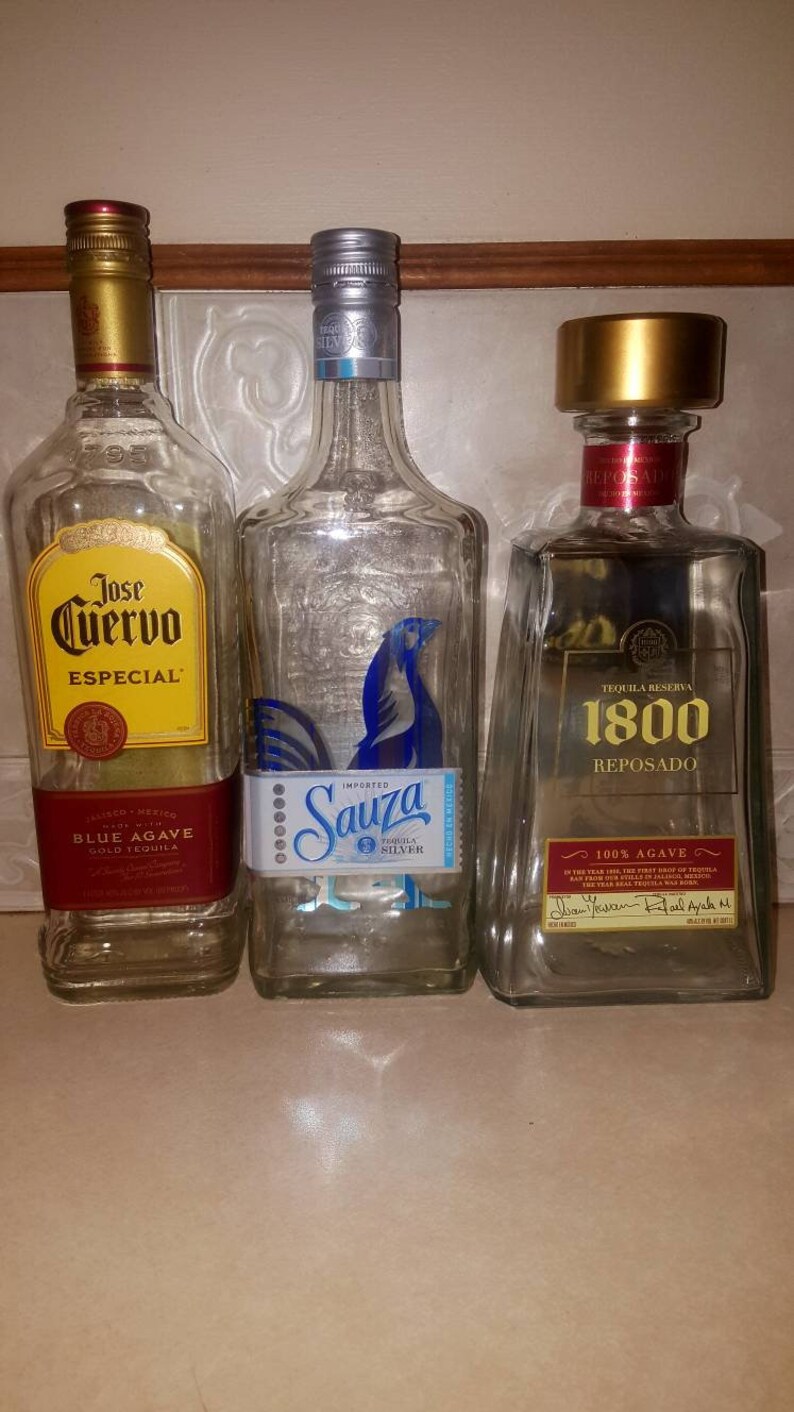 Empty Tequila Liquor Bottles With Lids Empty Liquor Bottles. Etsy