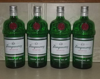 Set of 6 - (1L) Empty Tanqueray Gin Bottles with LIds