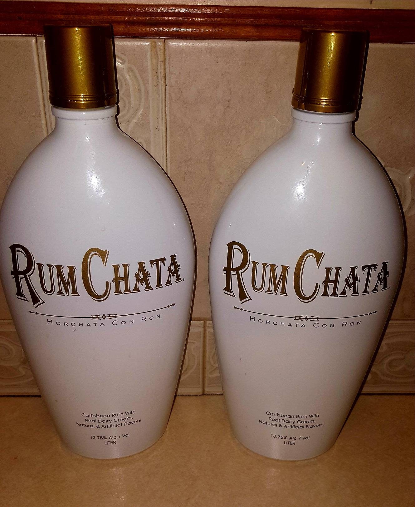 Set of 2 1L Empty Rumchata Bottles With Lids. Etsy