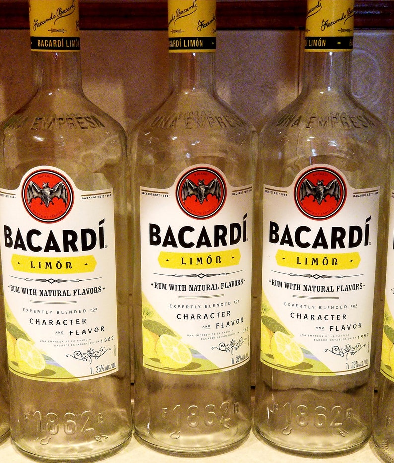 Empty Assorted Rum Liquor Bottles with Lids Etsy