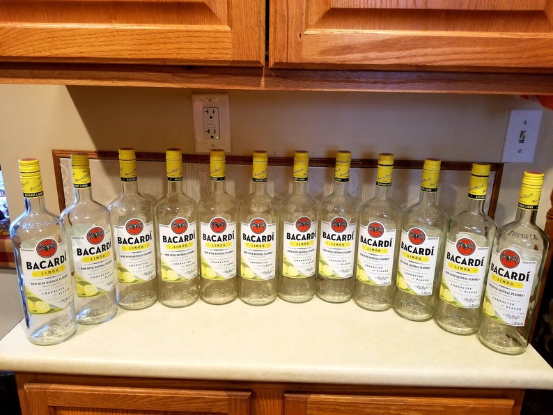 Empty Assorted Rum Liquor Bottles with Lids Etsy