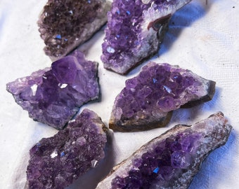 All you see is what you get! Amethyst clusters geodes purple gemstones
