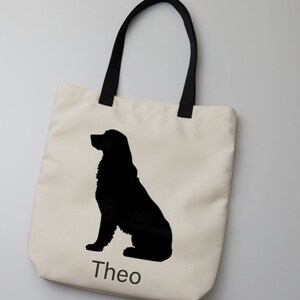 Personalized tote bag dogname