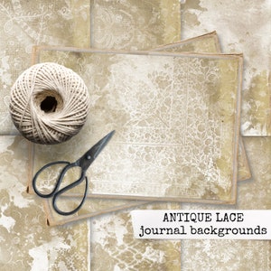 ANTIQUE LACE antike Spitze Junk Journal druckbares Kit, Journal Seiten digitaler Download, vintage Collage Papiere, sofortiger Download