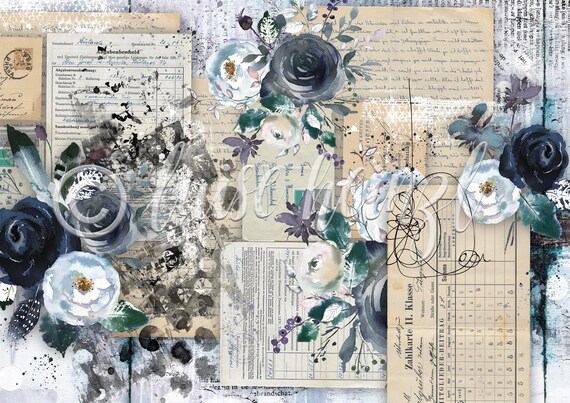 Vintage Collage Junk Journal Pages, Collage Junk Journal Kit Vintage Collage Junk Journal Pages, Collage Junk Journal Kit