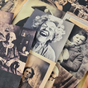 VINTAGE PHOTO STRIPS images vintage people, ephemera for junk journals, bullet journals & scrapbook, images for decorating journaling cards zdjęcie 6