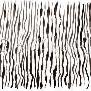 May include: Abstract black and white striped pattern with wavy lines. The lines are painted in a brushstroke style.