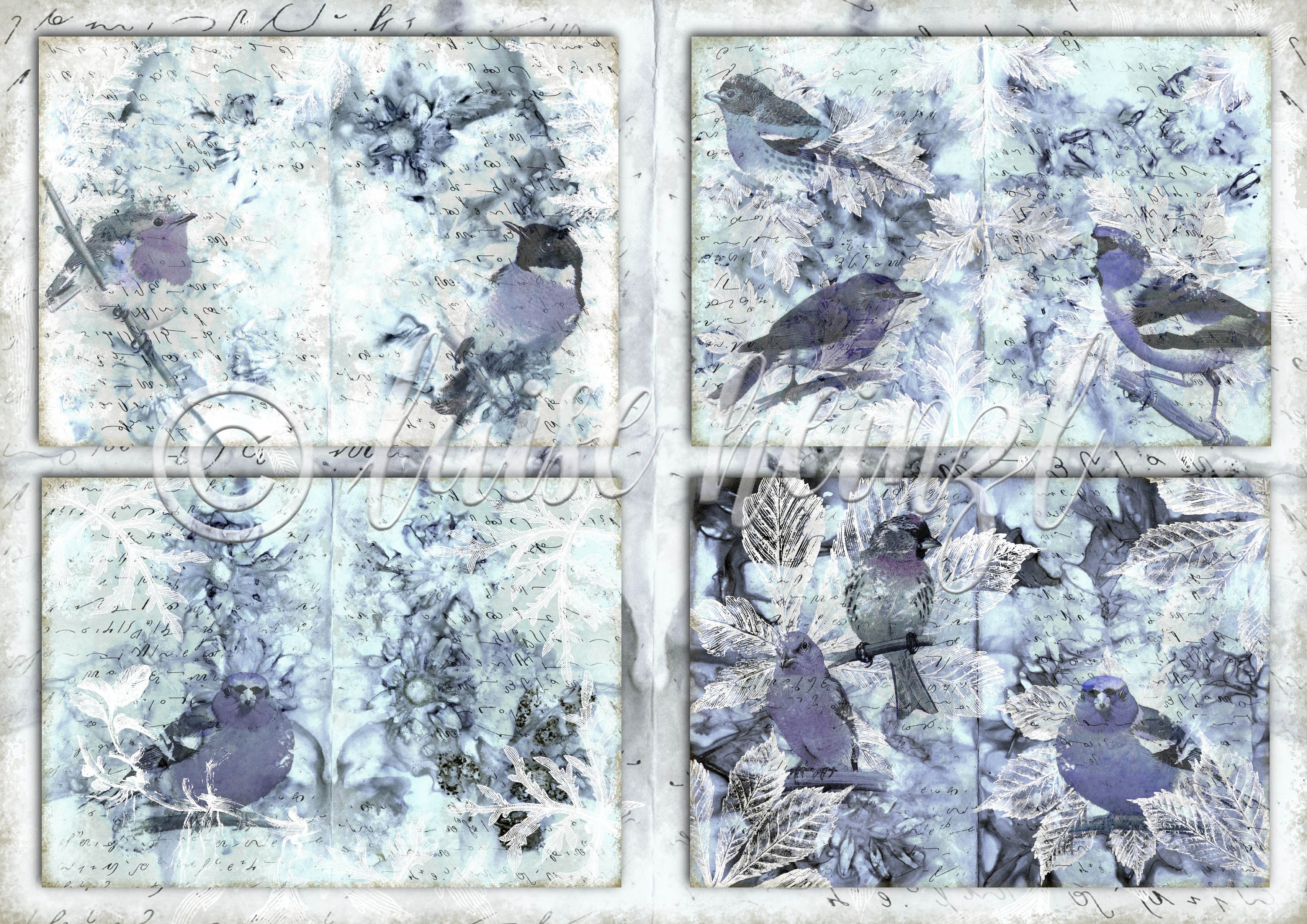 Vintage Birds Digital Printable Junk Journal Kit, Instant Download ...