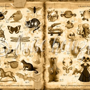 the CRAFTY CRITTERS 印刷可能なジャンクジャーナル紙、デジタルノートブックダウンロード日記ジャーナル印刷可能なページスクラップブッキング 8.5x11 画像 7