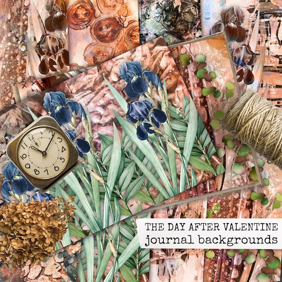 Buy Valentine Junk Journal Pages Digital Download for Scrapbook