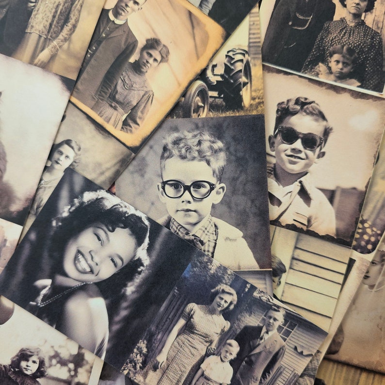 VINTAGE FOTOSTRIPS Ephemera Pack, vintage afbeeldingen, vintage mensen, uitgesneden afbeeldingen voor Junk Journal, Scrapbook, Notebooks & Cards afbeelding 8