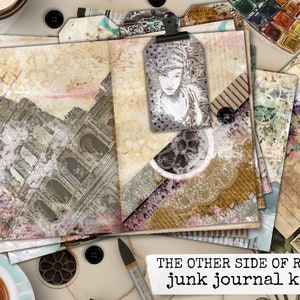 the OTHER SIDE of ROME journal kit, italy, ephemera, postcards rome, vintage rome, vintage italy journal, digital journal, 21x29.7