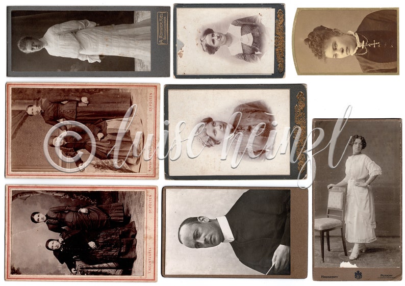 VINTAGE CABINET CARDS vieilles images, personnes vintage, images découpées pour journal indésirable, scrapbook, bullet journal, cahiers et cartes image 4