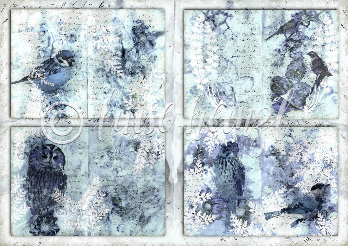 Vintage Birds Digital Printable Junk Journal Kit, Instant Download ...