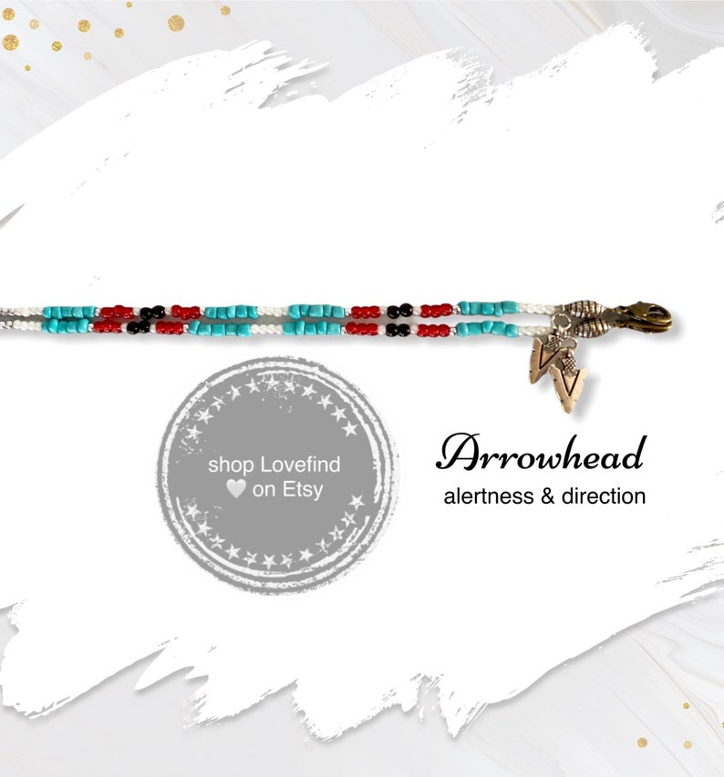 Arrowhead Native American Inspired Beaded Eyeglass Face Mask Chain Necklace Bracelet Wrap Jewelry Boho Tribe