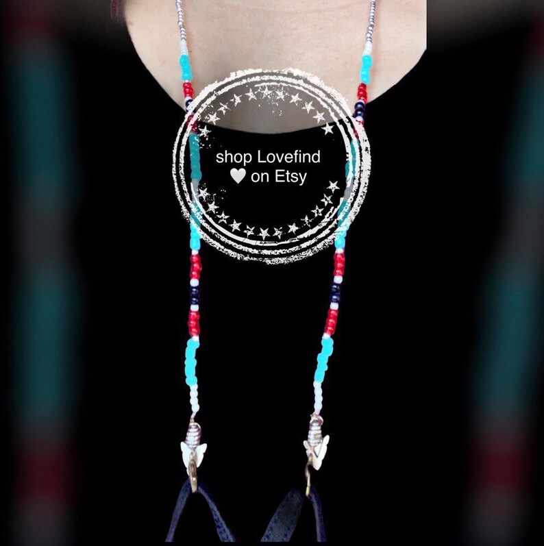 Arrowhead Native American Inspired Beaded Eyeglass Face Mask Chain Necklace Bracelet Wrap Jewelry Boho Tribe