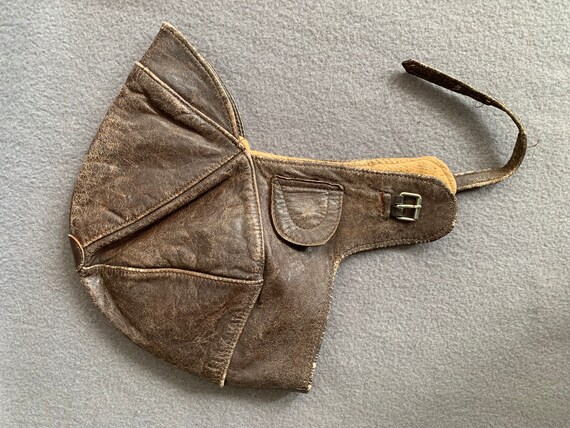 Vintage Leather Pilot Helmet - Etsy
