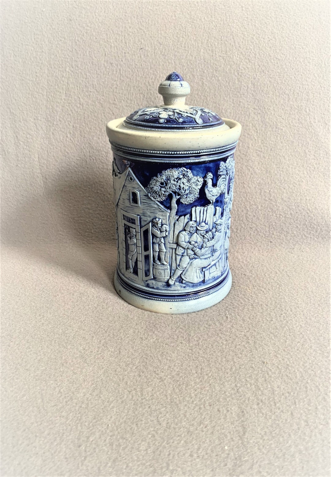 Stoneware Tobacco Jar Stein Etsy