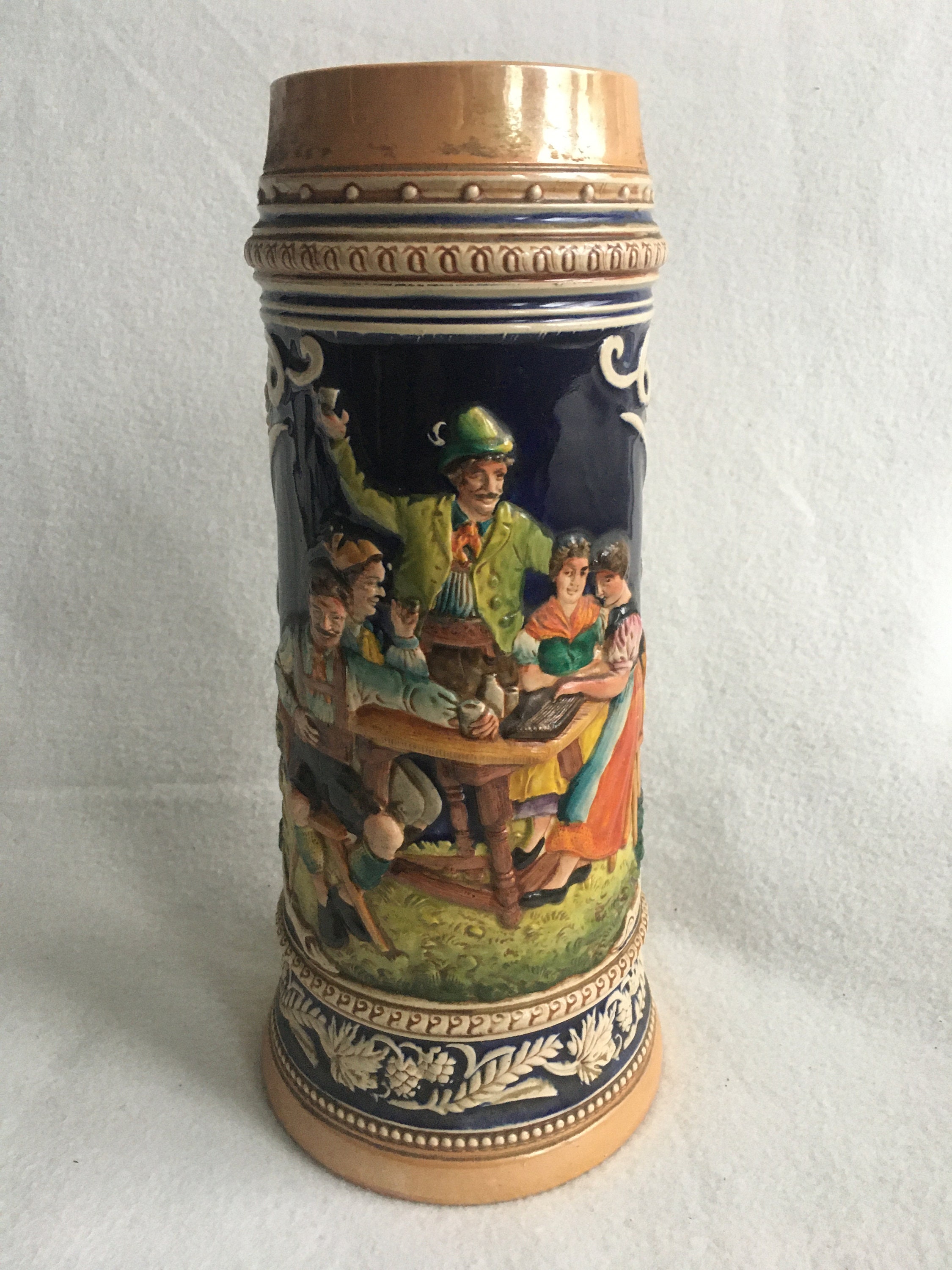 Large German beer stein mug 2 liter 12.2 Inch made by Hoehr Etsy