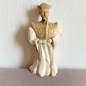 Chinese Nobleman vintage chalkware statue