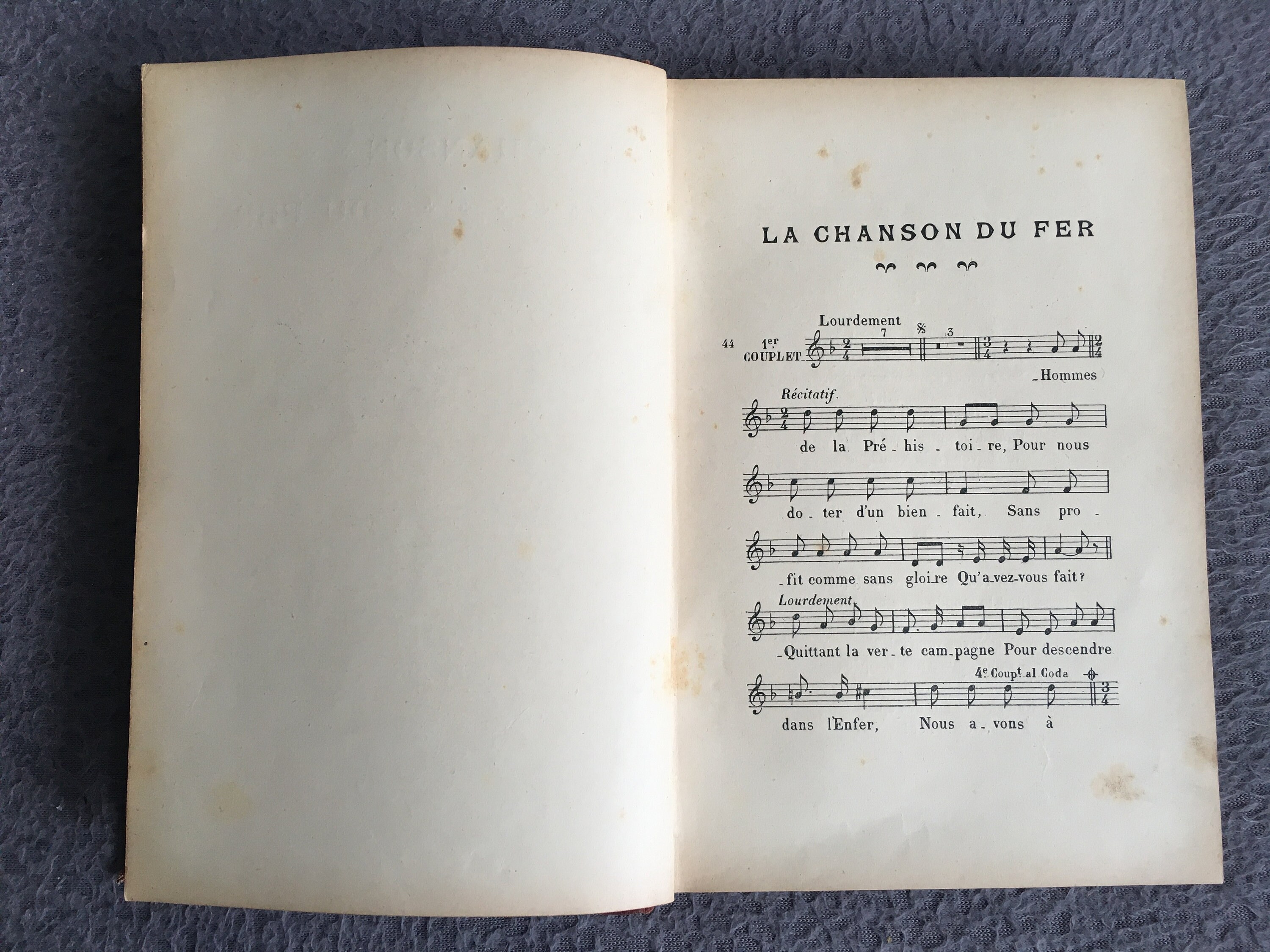 Old French song book Les Chansons de Jeanquichante by Etsy
