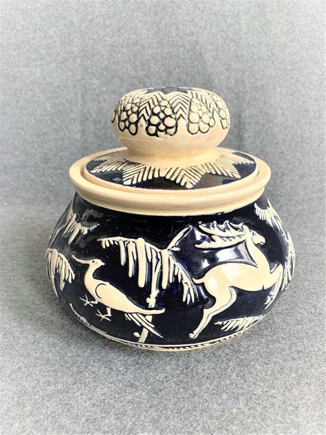 Stoneware Tobacco Jar Stein Etsy