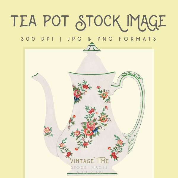 Teapot clipart image, Instant Download, Teapot printable, Teapot clip art, teapot graphic, home decor, scrapbooking teapot wall art