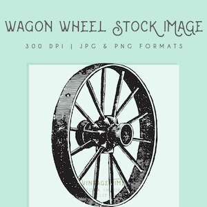 Clipart Wagon Wheel Image, Instant Download, Digital clip art, home decor, commerical use, Vintage image, garden graphic, old wheel clipart