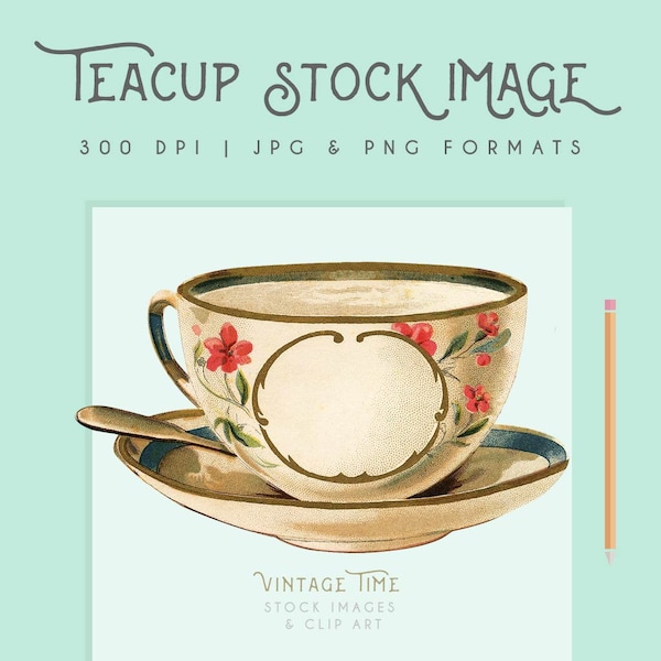 Teacup clipart, Instant Download, Teacup printable, Tea cup clip art, teacup graphic, home decor, scrapbooking teacup wall art