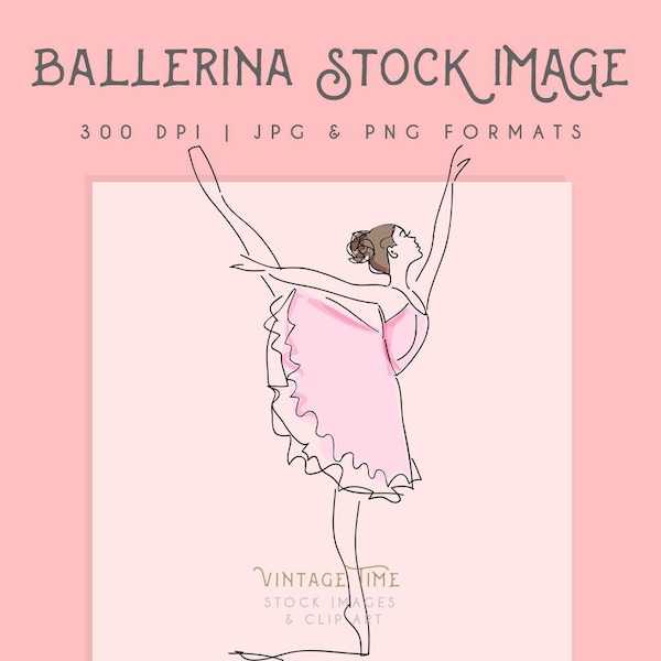 Ballerina clipart image, High resolution, line wall art, logo, clip art, home decor, digital clipart, instant download, ballet print