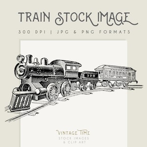 Clipart Steam Train image, digital clipart, digital download, instant download, scrapbooking, printable home decor, Locomotive Steam engine