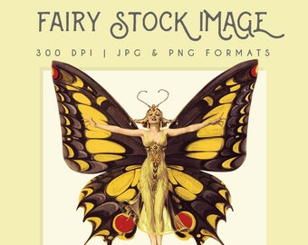 Fairy butterfly clipart, Instant Download, fairy print, fairy clip art, commercial use, home decor, scrapbooking, fairy wall art, butterfly