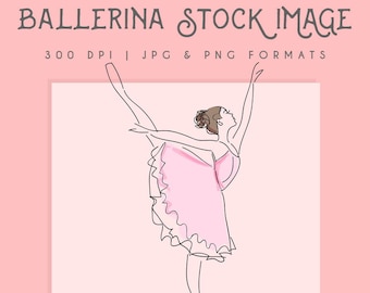 Ballerina clipart image, High resolution, line wall art, logo, clip art, home decor, digital clipart, instant download, ballet print