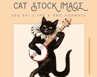 Halloween black cat clipart, Instant Download cat printable, cat clip art commercial use graphic, home decor, scrapbooking, cat wall art